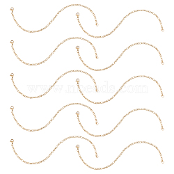 304 Stainless Steel Figaro Chain Necklaces, with Lobster Claw Clasps, Golden, 8.66 inch(22cm), 3mm, 10pcs/box(STAS-UN0017-37G)