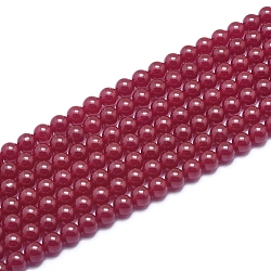 Natural Red Corundum/Ruby Beads Strands, Round, 6mm, Hole: 0.8mm, about 65pcs/Strand, 15.55 inch(39.5cm)(G-D0003-C21)