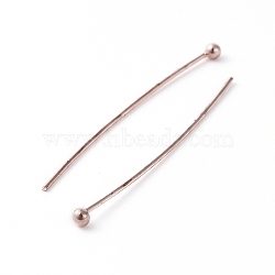 Brass Ball Head Pins, Rose Gold, 29.5x0.6mm, about 100pcs/bag(KK-TAC0002-20RG)