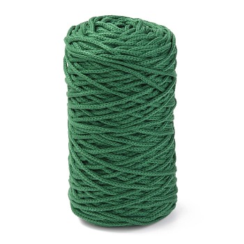 Cotton String Threads, for DIY Crafts, Gift Wrapping and Jewelry Making, Green, 3mm, about 150m/roll