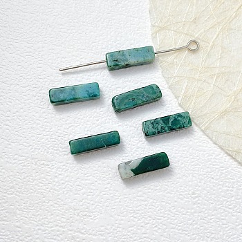 Natural Qinghai Jade Beads, Cuboid, 13x4x4mm, Hole: 1.4mm