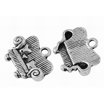 Tibetan Style Alloy Pendants, Lead Free, Nickel Free and Cadmium Free, Sofa, Antique Silver, 14x16x3mm, Hole: 2mm