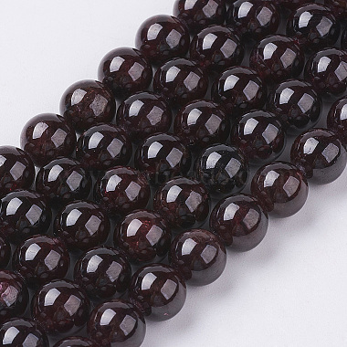 8mm DarkRed Round Garnet Beads