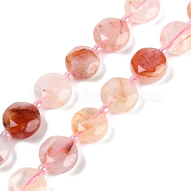 Natural Red Hematoid Quartz/Ferruginous Quartz Beads Strands(G-C116-A72-01)-2