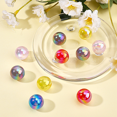 30Pcs UV Plating Opaque Acrylic Beads(OACR-PH0004-83)-4