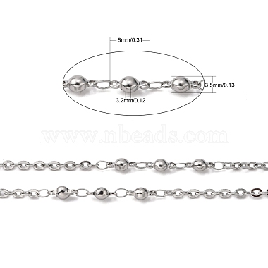 Tarnish Resistant 3.28 Feet 304 Stainless Steel Decorative Rolo Chains(X-CHS-E001-03P)-2