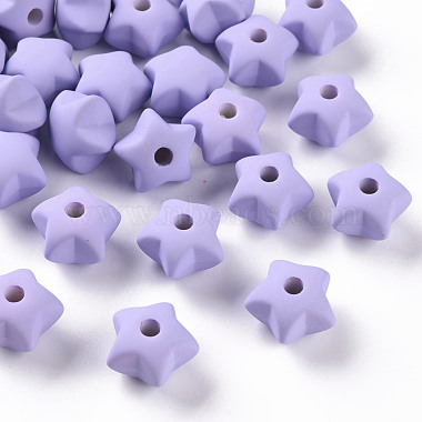 Lilac Star Acrylic Beads