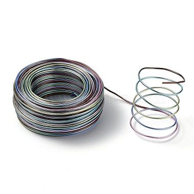 Fil artisanal rond en aluminium à 5 segment de couleurs(AW-E002-2mm-B01)-4
