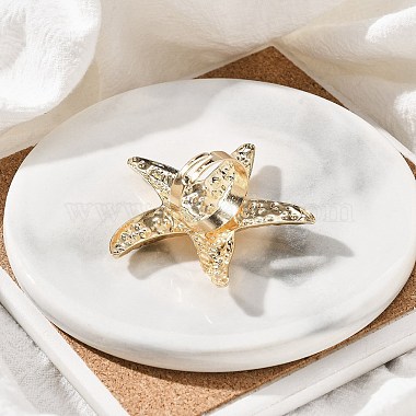 Starfish Alloy Adjustable Rings for Women(RJEW-B108-02KCG)-4