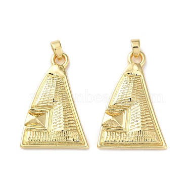 Real 18K Gold Plated Pyramid Brass Pendants