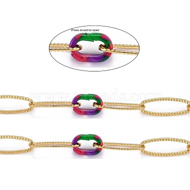 Handmade Brass Paperclip Chains(CHC-H102-13G-B)-2
