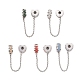 304 Stainless Steel Heart Safety Chain Clip Lock Stopper Charms(STAS-C047-07P)-1