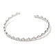 Non-Tarnish 304 Stainless Steel Flat Round Wrap Cuff Bangles for Women(BJEW-L682-010P)-1