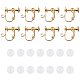 Brass Clip-on Earring Findings and Plastic Ear Clip Pad(DIY-PH0018-02)-1