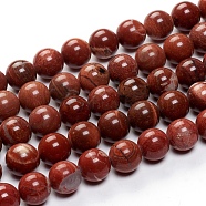 Natural Red Rainbow Jasper Beads Strands, Round, 8mm, Hole: 0.8mm, about 49~50pcs/strand, 15.94 inch(40.5cm)(X-G-F677-19)