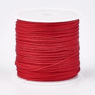Nylon Thread, Nylon String Jewelry Bead Cord for Custom Woven Jewelry Making, Red, 0.8mm, about 49.21 yards(45m)/roll(NWIR-K022-0.8mm-14)