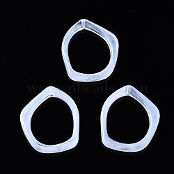 Transparent Acrylic Beads, for Pendant Making, Two-Tone, Ring, Clear, 35.5x29.5x4mm, Hole: 1.5mm, about 340pcs/500g(OACR-N008-52)