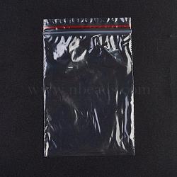 Plastic Zip Lock Bags, Resealable Packaging Bags, Top Seal, Self Seal Bag, Rectangle, Red, 12.1x7.9cm, Unilateral Thickness: 0.028mm, Inner Measure: 7.8x10.7cm, 100pcs/bag(OPP-G001-E-8x12cm)