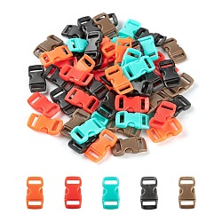 5 Colors POM Plastic Side Release Buckles, Cord Bracelet Clasps, 29x15x6mm, Hole: 11x3.5mm, Mixed Color, 29x15x6mm, Hole: 11x3.5mm, 60pcs/bag(KY-LS0001-21)