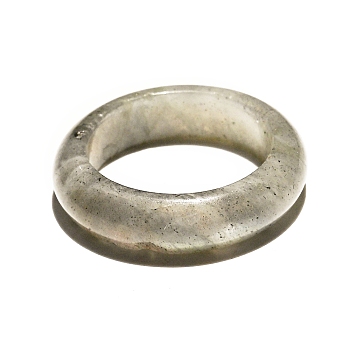 Natural Labradorite Finger Rings, Inner Diameter: 18~20mm