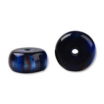Resin Beads, Imitation Gemstone, Flat Round/Disc, Cornflower Blue, 16.5~17x8.5~9mm, Hole: 2~2.3mm