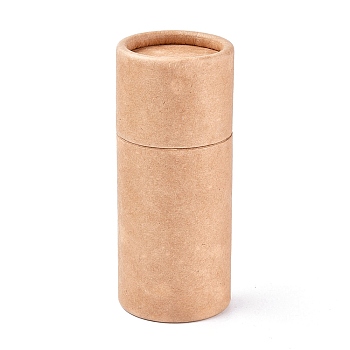 (Defective Closeout Sale), DIY Kraft Paper Packaging Boxes, For Pen Container and Tea Caddy, Tube, BurlyWood, 4.45x10.5cm