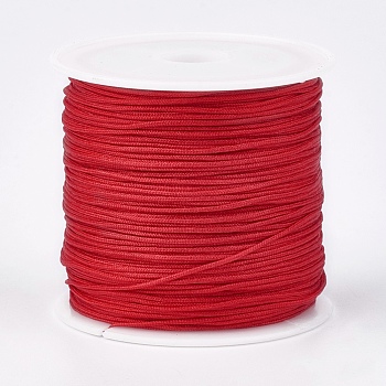 Nylon Thread, Nylon String Jewelry Bead Cord for Custom Woven Jewelry Making, Red, 0.8mm, about 49.21 yards(45m)/roll