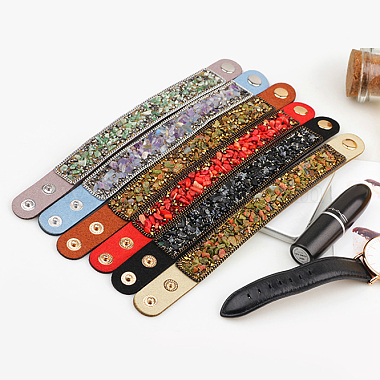 Flannelette Snap Bracelets(BJEW-N0011-003F)-3