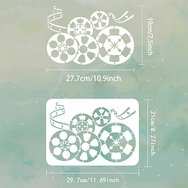 プラスチック製図用ステンシルテンプレート(DIY-WH0396-240)-2