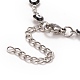 Enamel Heart with Evil Eye Link Chains Bracelet(BJEW-P271-06P-04)-3