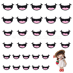 1 Bag Felt Craft Doll Mouth, for DIY Doll Toys Puppet Plush Animal Making, Black, 13~20x23~37x2mm, 30pcs/bag(AJEW-FG0004-91A)