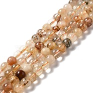Natural Rutilated Quartz Beads Strands, Round, 6mm, Hole: 0.8mm, about 67pcs/strand, 15.24''(38.7cm)(G-B029-B02-02)