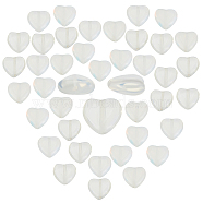 Opalite Beads Strands, Heart, 10x10x5mm, Hole: 1mm, about 40pcs/strand, 15.30 inch(38.86cm), 1strand/box(G-SC0002-09J)