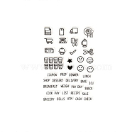 Silicone Stamps, for DIY Scrapbooking, Photo Album Decorative, Cards Making, Stamp Sheets, Life Pattern, Clear, 10~21.5x10~20Cm(DIY-WH0014-Y35)