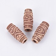 Resin Beads, Imitation Wood Beads, Column, Camel, 27x12mm, Hole: 4mm(RESI-WH0007-01)