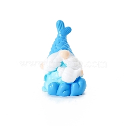 Resin Display Decorations, Gnome, Dodger Blue, 36x23mm(PW-WGA6C67-03)