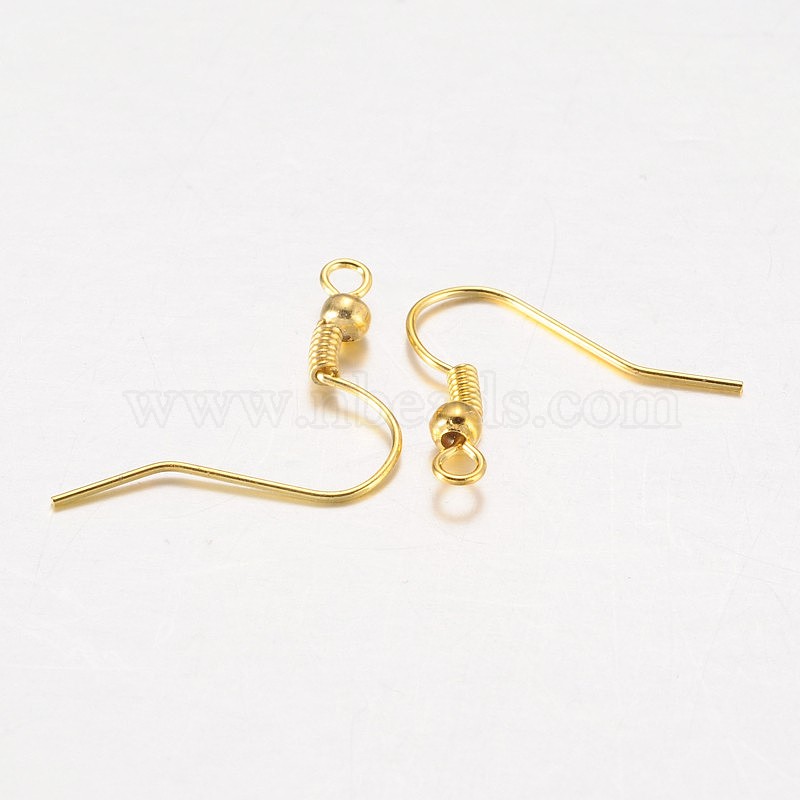 Size: about 18mm 200 Iron Earring Hooks Nickel Free Golden 