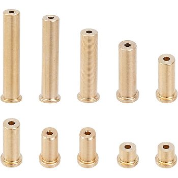 Brass Tip Plug Weights for Golf Club Shaft, Golf Accessories, Golden, 7~37.5x8.5~9mm, Hole: 1.7mm, 10pcs/box