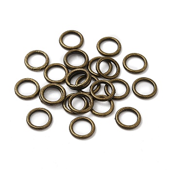 Alloy Jump Rings, Round Ring, Antique Bronze, 8x1.2mm, 16 Gauge, Inner Diameter: 5.5mm