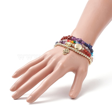 4Pcs 4 Style Natural Mixed Gemstone Beaded Stretch Bracelets Set(BJEW-JB09222)-5
