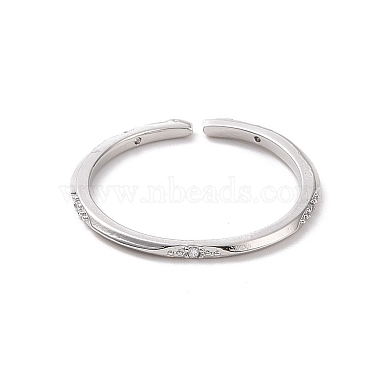 Clear Cubic Zirconia Open Cuff Ring(RJEW-H127-06P)-2