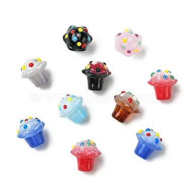 16Pcs 8 Colors Handmade Lampwork Enamel Bumpy Beads(LAMP-CJ0002-72)-8