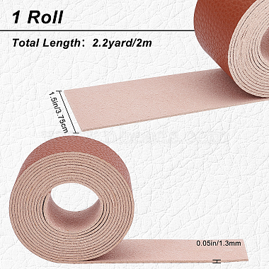 PU Leather Fabric Plain Lychee Fabric(AJEW-WH0034-89C-03)-2