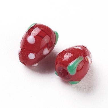 Strawberry Handmade Lampwork Beads(LAMP-F006-03)-3