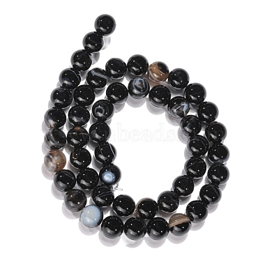 Natural Striped Agate/Banded Agate Beads Strands(X-G-G391-8mm-01)-4