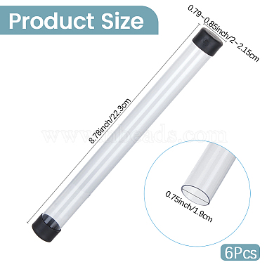 Transparent PVC Plastic Bead Storage Tubes(AJEW-CY0002-92A)-2