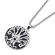 Non-Tarnish 304 Stainless Steel Pendant Necklaces(NJEW-C042-09P)-2