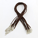 2mm Faux Suede Cord Necklace Making with Iron Chains & Lobster Claw Clasps(NCOR-R029-02)-1
