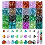 1776Pcs 3 Styles Spray Painted Crackle Glass Beads Sets, Mixed Color, 4~8mm, Hole: 1.1~1.6mm(CCG-YW0001-18)