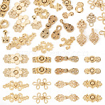 16 Pairs 8 Styles Alloy Adjustable Jean Button Pins, Waist Tightener, Sewing Fasteners for Garment Accessories, Golden, 27~47.5x12.5~20.5x3~4.5mm, Hole: 1~2mm, 2 pairs/styles(DIY-TA0013-13)